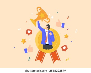 Employees receive rewards and recognition for their achievements or victories
