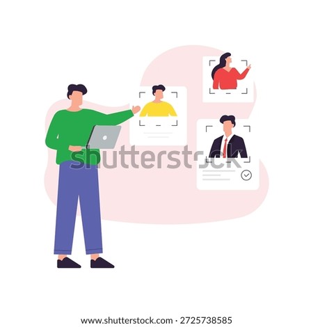 Employees Review Vector Illustration EPS 10 File 
