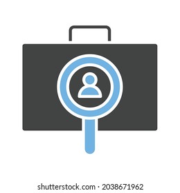 Employees Search icon vector image. Can also be used for HR. Suitable for mobile apps, web apps and print media.