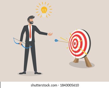 Employees show the achievement of company targets, Business concept growth to success, Creative ideas, Reach the target.