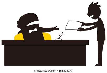 Employees to submit a document to boss