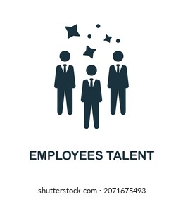 Employees Talent icon. Monochrome sign from digital transformation collection. Creative Employees Talent icon illustration for web design, infographics and more