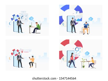 Employees thinking over vacation