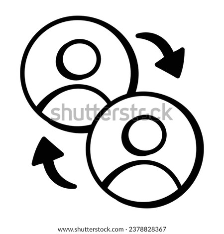 An employees turnover doodle icon design  Foto stock © 