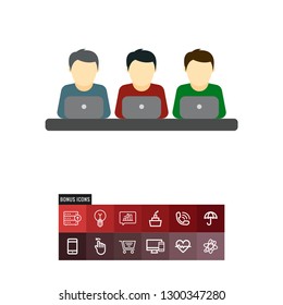 Employees vector icon