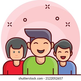 employees Vector illustration on a transparent background. Premium quality symmbols. Vector line flat icons for concept and graphic design. 