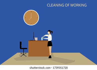 Employees wash their hands with alcohol-killing disinfectants before work.  And after work  To prevent the Coronary Coronary Virus infection-19
