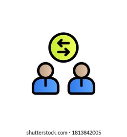 Employees, workers color gradient vector icon