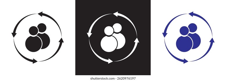 Employer branding icon. Vector for websites, mobile interfaces, presentations, banner, visual branding etc. Vector illustration. isolated on white and black background. EPS 10