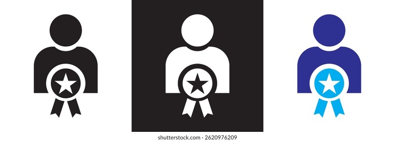 Ícone de identidade visual do empregador. Vetor para sites, interfaces móveis, apresentações, banner, marca visual etc. Ilustração vetorial. isolada no plano de fundo branco e preto. EPS 10
