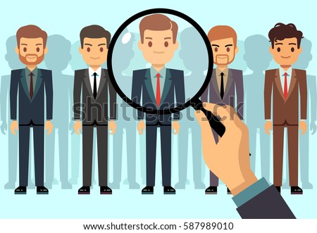 Employer of choice, candidate selection, employees group management business recruitment vector concept