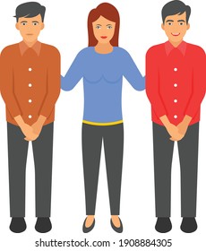 Employer and Employee Relationship Concept vector color icon design, Hrm Symbol on white background, Boss subordinate relationships out of work Sign, 