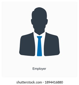 Employer or manager icon concept