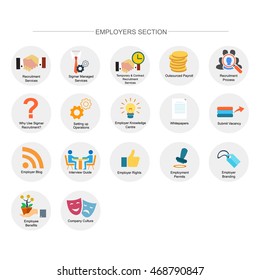 Employer Section Icon Set