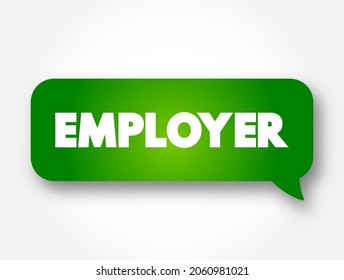 Employer text message bubble, concept background