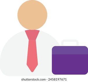 Employer Worker Avatar Icon Vector Flat Illustration