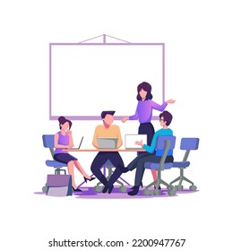 Employers flat style illustration vector design