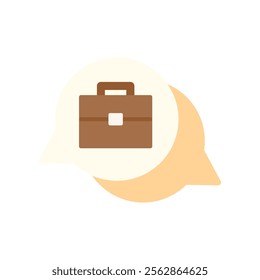 Employment consultation icon. Business, recruitment, career, economy, job market concepts. Flat vector design isolated illustration.