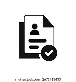 employment contact icons. simple solid vector