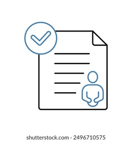 employment contract concept line icon. Simple element illustration. employment contract concept outline symbol design.