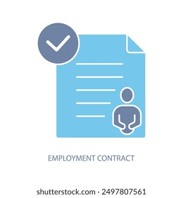 employment contract concept line icon. Simple element illustration. employment contract concept outline symbol design.