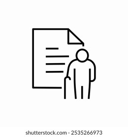 employment contract icon sign vector