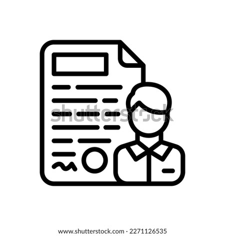 Employment Contract icon in vector. Logotype