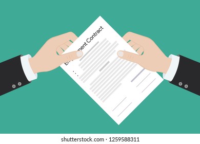 Employment contract paper document