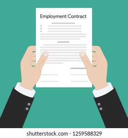 Employment contract paper document