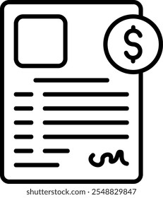 Employment Contract Vector Icon Design