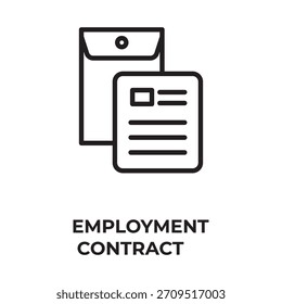 Employment Contract Vector, Icon Or Logo Sign Isolated Symbol Illustration