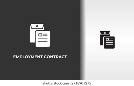 Ilustração De Símbolo Isolado De Vetor, Ícone Ou Sinal De Logotipo Do Contrato De Emprego