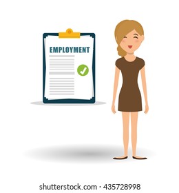 Employment design. Human resources  icon. Isolated illustration