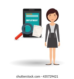 Employment design. Human resources  icon. Isolated illustration