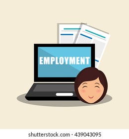 Employment design. Human resources  icon. Isolated illustration