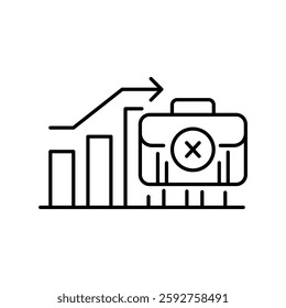 Employment discrimination black line icon. Vector isolated element  Equality, Human Rights, and Fair Society







. Editable stroke.