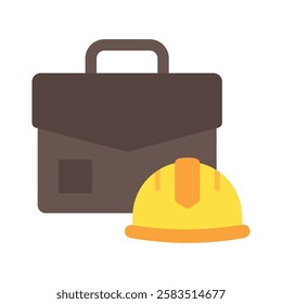 Employment flat color icon, mini, small illustration. use for modern concept, print, UI, UX kit, web and app development. Vector EPS 10, related to industrial, business, finance, investment.