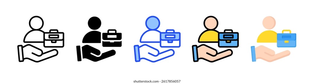 Employment Icon Collection With Multiple Styles