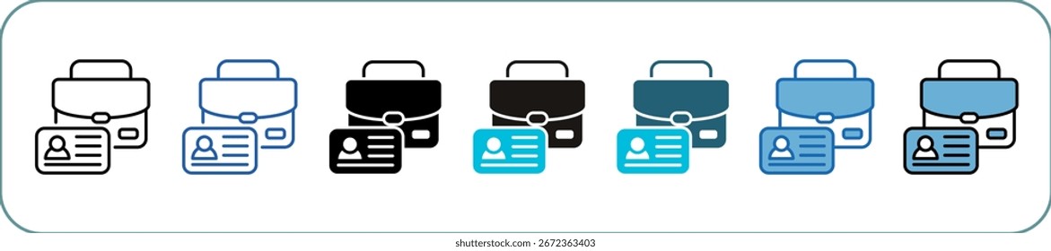 Employment Icon Pack Multistyle Editable Stroke