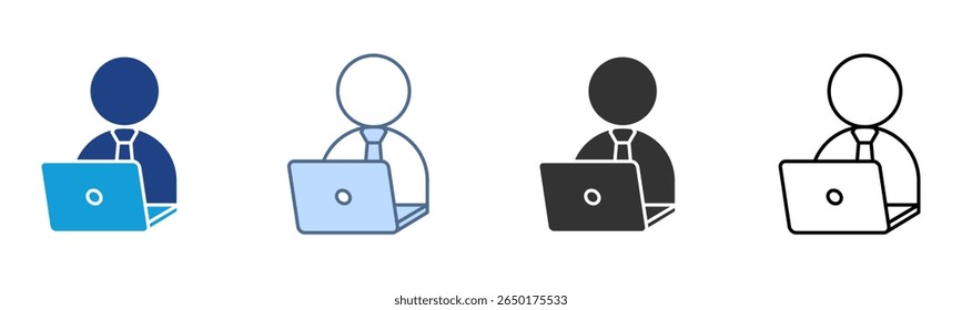 Conjunto de iconos de empleo Colección de estilos múltiples