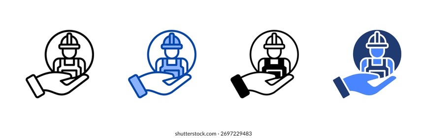 Conjunto de iconos de empleo colección de estilos múltiples