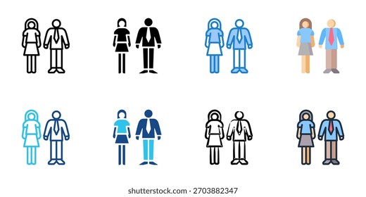 Conjunto de iconos de empleo colección de estilos múltiples 
