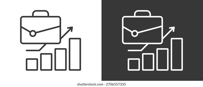 Conjunto De Vetores De Ícone De Emprego Isolado Em Preto E Branco
