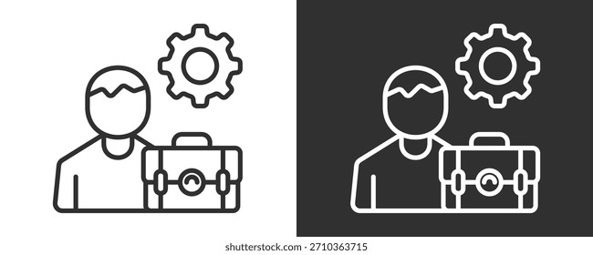 Conjunto De Iconos De Empleo Colección De Vector Aislada En Blanco Y Negro