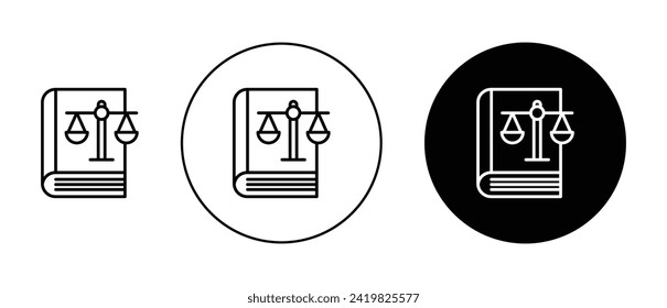 Employment and Justice Legislation vector icon set. Workforce Agreement Documents vector symbol for UI design.