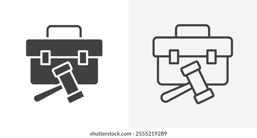 Employment law icon. outlined vector style.