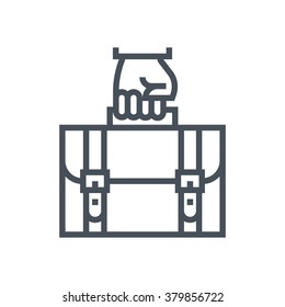 Employment Law Icon Suitable For Info Graphics, Websites And Print Media And  Interfaces. Line Vector Icon. Human Face, Head, Line Vector Icon.