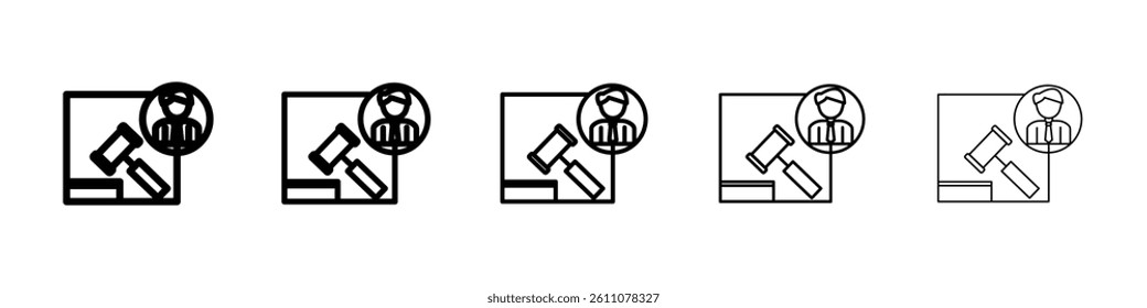 employment law icon Symbol mark in Outline style