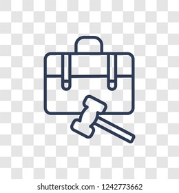 Employment Law Icon. Trendy Linear Employment Law Logo Concept On Transparent Background From Law And Justice Collection