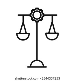 Employment law icon Vector flat thin line illustration